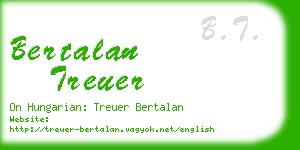 bertalan treuer business card